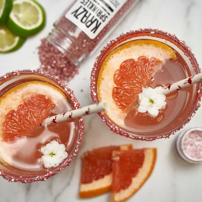 Rose Gold Grapefruit Paloma with Brew Glitter-Bakell®