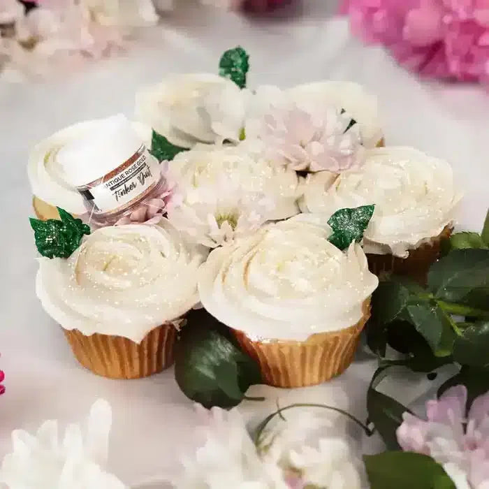 mothers day edible glitter flower cupcakes