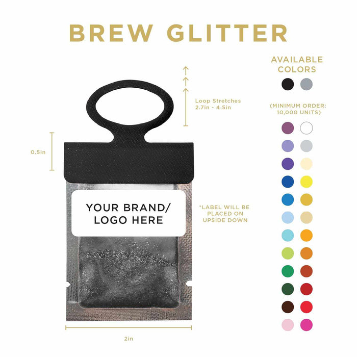 Buy Private Label Black Necker Hang Tag of Brew Glitter | Bakell
