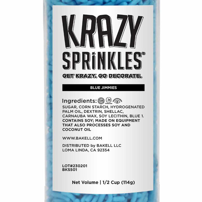 Blue Jimmies Sprinkles | Krazy Sprinkles | Bakell