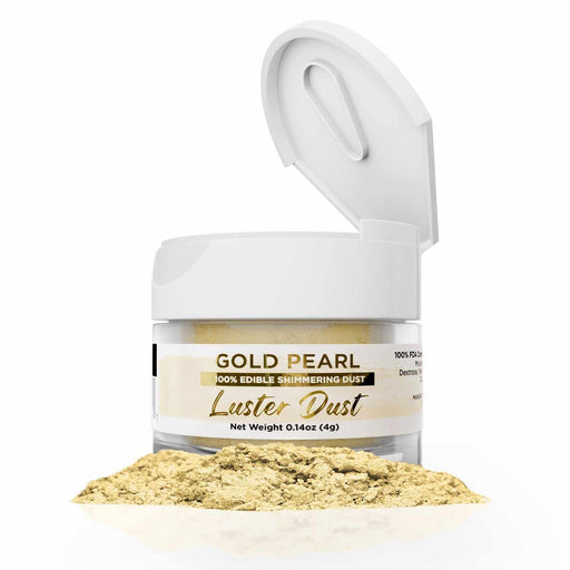 Gold Pearl Luster Dust 4 Gram Jar-Luster Dust_4G_Google Feed-bakell