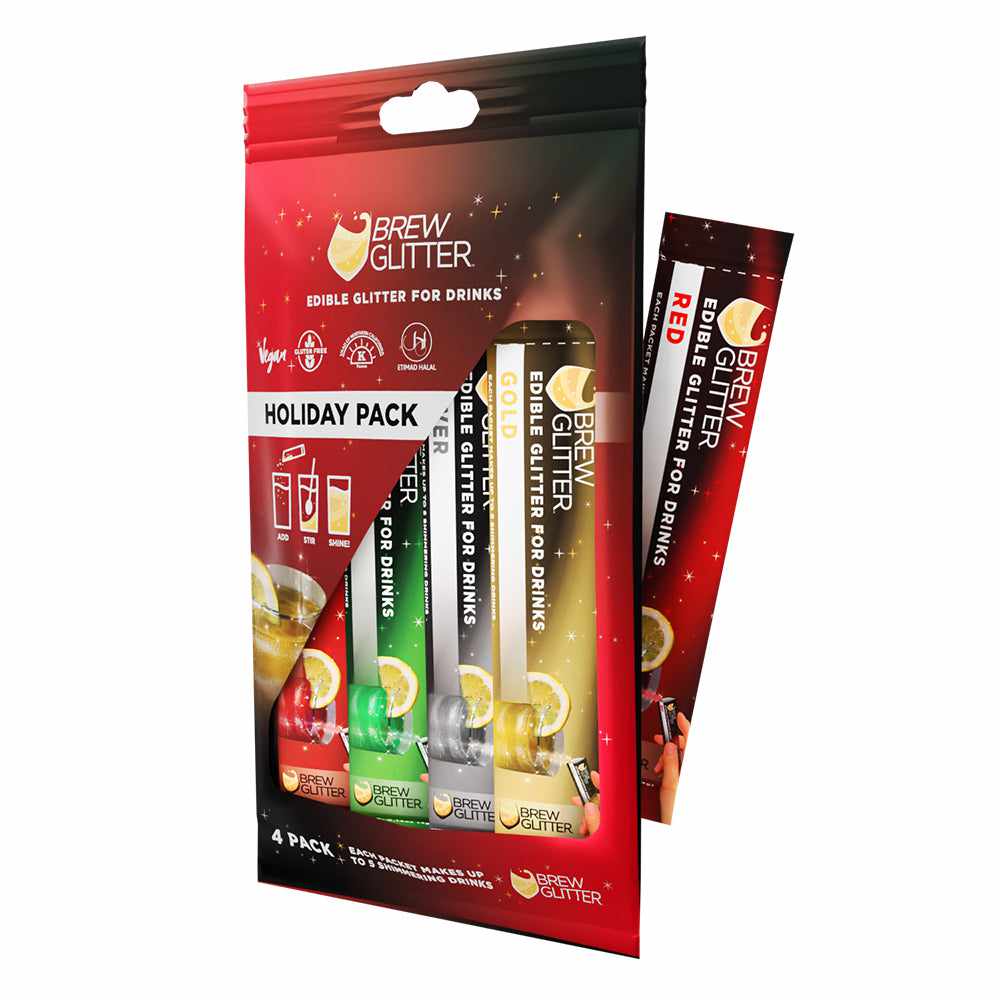 holiday pack of drink glitter sticks