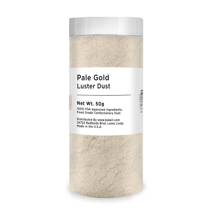 Pale Gold Edible Luster Dust | FDA Approved & Kosher Pareve  | Bakell.com