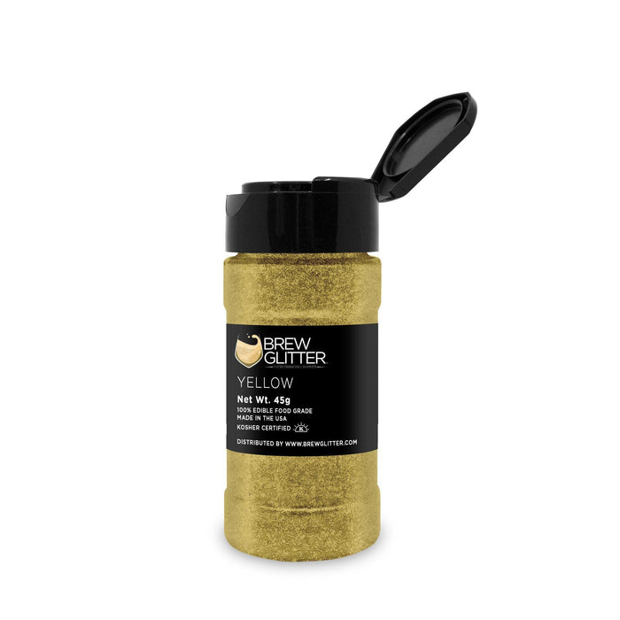 Yellow Glitter for Coffee, Cappuccinos & Lattes | Bakell.com
