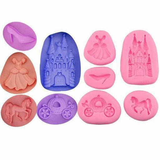 5 PC Princess Mold Set from Bakell.com | #1 Site for Decorating Molds