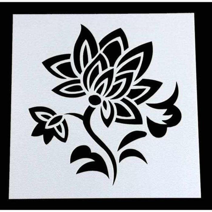 5x5 Daylily Flower Stencil - Perfect for Baking & Decorating