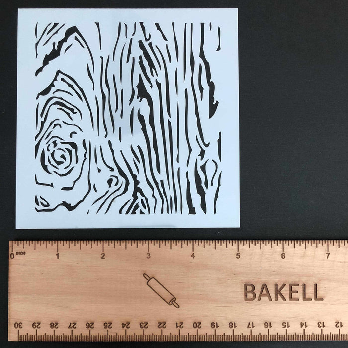 5x5 Wood Bark Print Stencil | Bakell