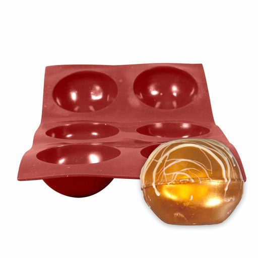 6 Cavity Round Chocolate Bomb | Super Silicone Cake Mold | Bakell