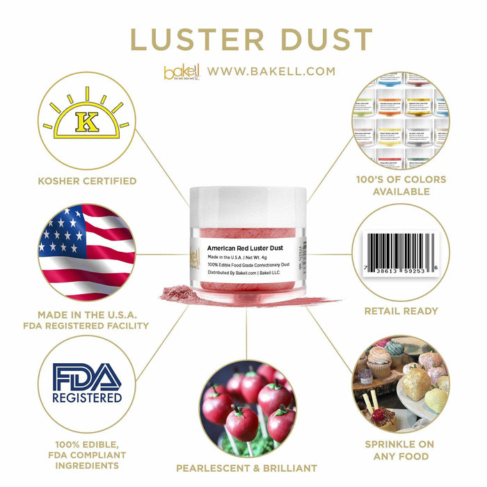 Buy Wholesale American Red Luster Dust | Glitter by the Case | Bakell