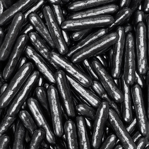 Black Pearl Rods Edible Sprinkles | Krazy Sprinkles Bakell