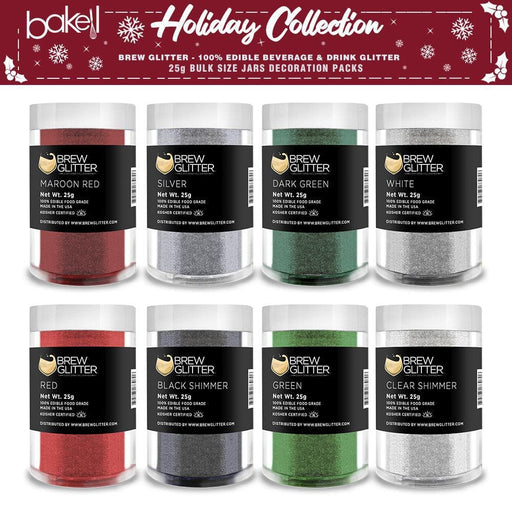 Christmas Brew Glitter Combo Pack B (8 PC SET) 25 Gram Jar - Bakell