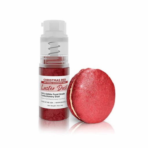 New! Miniature Luster Dust Spray Pump | 4g Christmas Red Edible Glitter