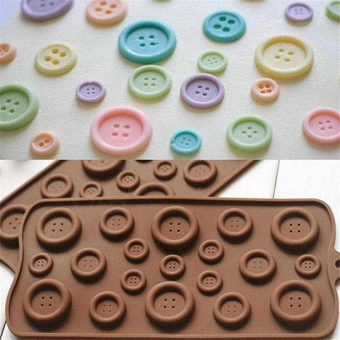 Button Shapes Silicone Mold from Bakell.com | Candy, Soap, Ice Molds
