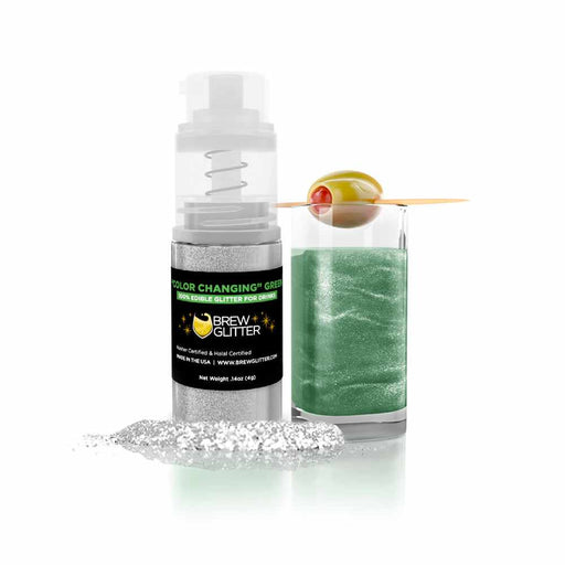 Purchase Green Color Changing Edible Glitter Mini Spray Pump | Drinks