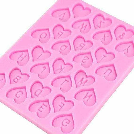 Heart Shaped Silicone Decorating Mold | Alphabet Letter Shaped Chocolate, Cake Mold | Bakell