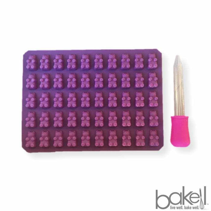 Homemade Gummy Bear Making Kit Silicone Mold and Dropper - Purple | Bakell