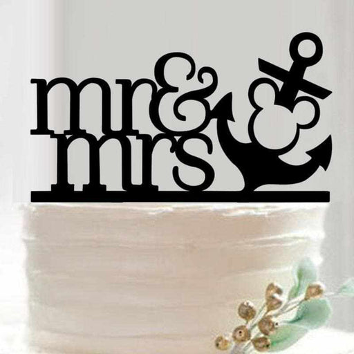 Nautical Wedding Cake Topper - Mr and Mrs | Bakell
