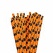 Orange with Black Polka Dot Cake Pop Party Straws | Bakell