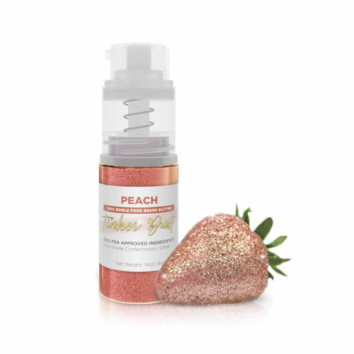 Buy Peach Edible Glitter Spray 4g Pump | Tinker Dust® | Bakell