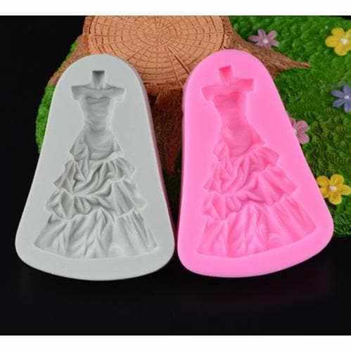 Princess Formal Ball Dress and Gown Silicone Mold (SMALL MOLD) | Bakell