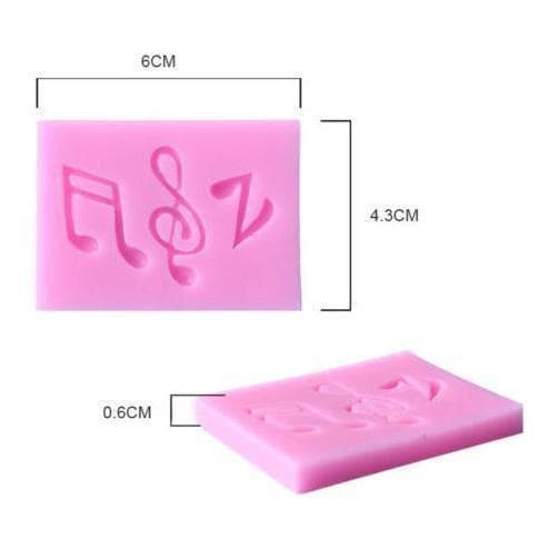 Small Music Note Themed Silicone Mold | Bakell