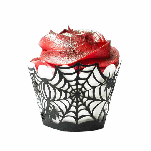 Laser Cut Spiderweb Print Cupcake Wrappers & Liners | Bakell.com