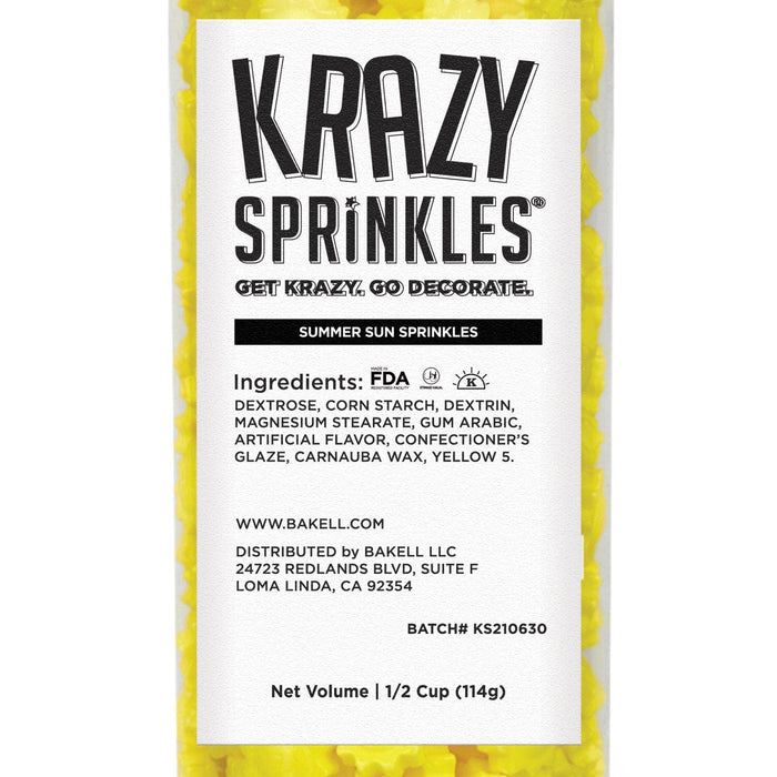 Summer Sun Shaped Sprinkles – Krazy Sprinkles® Bakell.com