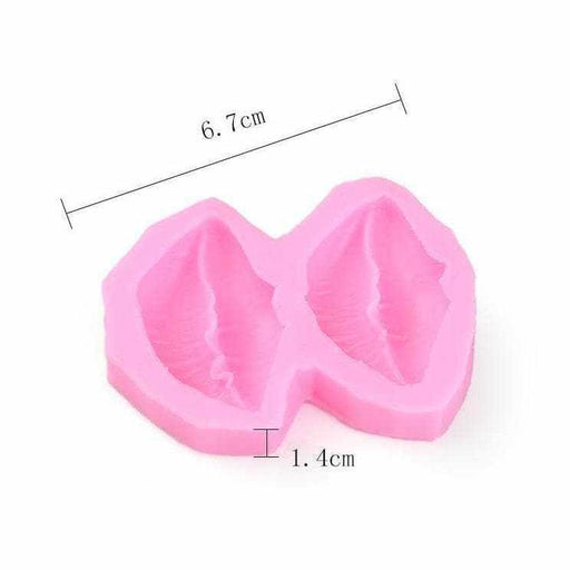Two Kissing Lips Valentine's Day Love Fashion Silicone Mold - Bakell