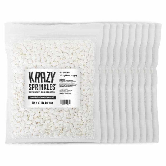 White Cloud Shaped Sprinkles by Krazy Sprinkles  | Bakell