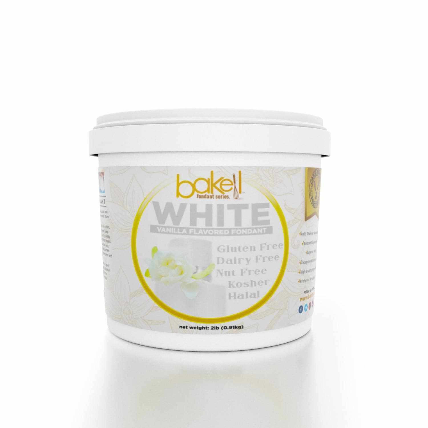 Buy White Vanilla Fondant 4oz - Lots of Flavor - Bakell