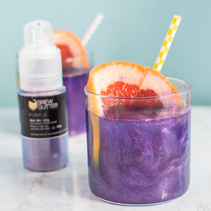 Brunch Grapefruit Cocktail using Purple Brew Glitter-Bakell®
