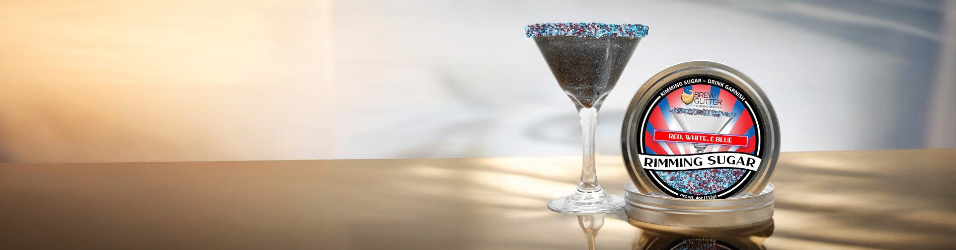 Red, White, and Blue Cocktail Rimming Sugar