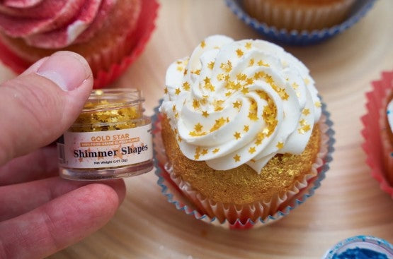 Labor Day Shimmer Shapes Cupcakes-Bakell®