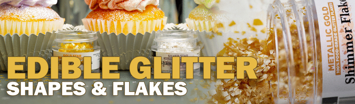 .com: Black Edible Sprinkle Glitter Shimmer Sparkle Flakes