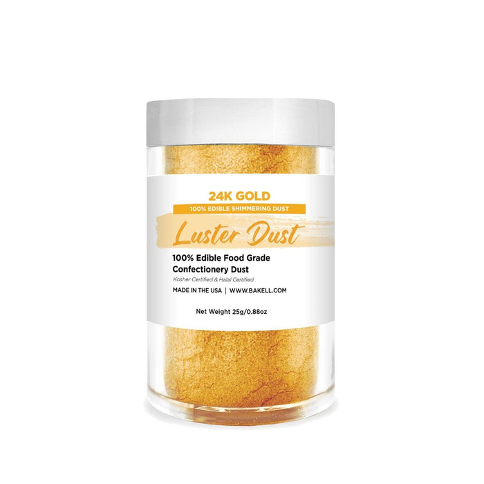 24K Gold Edible Luster Dust | 100% Dessert Glitter  | Bakell.com