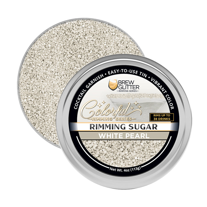 White Pearl Rimming Sugar | Bulk Sizes