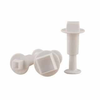3 PC Square Small Plunger Pop-out Cutter Set-Decorating Tools-bakell