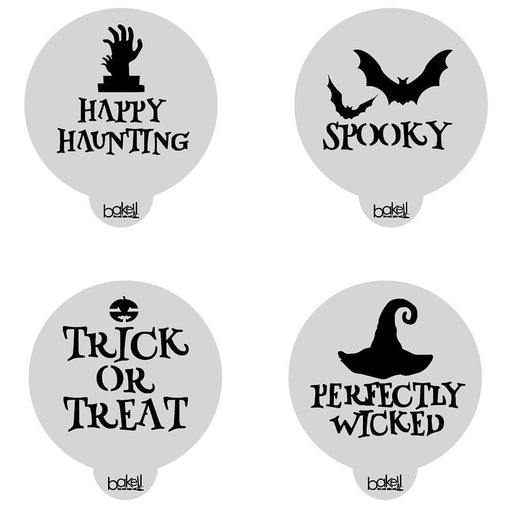 3x3 Halloween Haunting Variety Stencil Pack - 4PC Set | Bakell®-Stencils-bakell