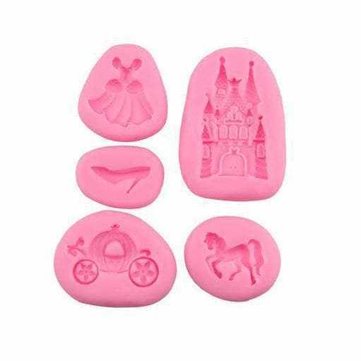 5 PC Princess Mold Set from Bakell.com | #1 Site for Decorating Molds