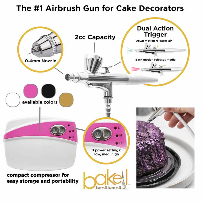 Airbrush Professional Series Bakell Airbrush Gun Kit (PINK Edition)-B2C_Combo Pack_Airbrush-bakell