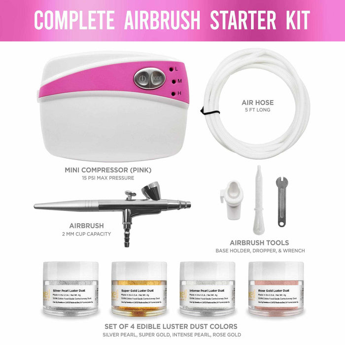 Buy Pink Airbrush Professional Series Gun Kit | Bakell