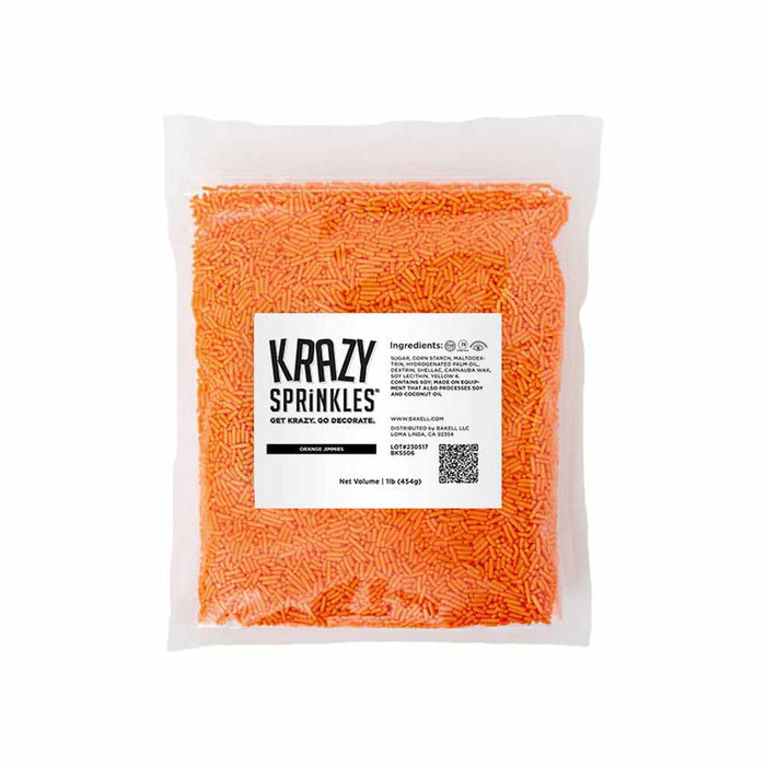 Orange Jimmies Sprinkles | Krazy Sprinkles | Bakell