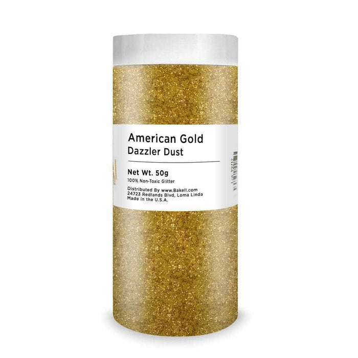 Edible American Gold Dazzler Dust | Gold Craft Glitter | Bakell