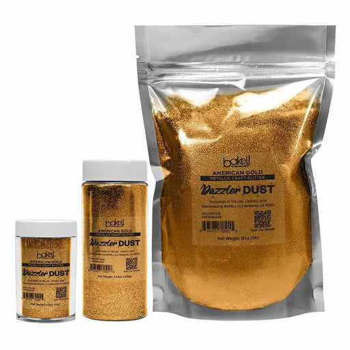 American Gold Ultrafine Metallic Craft Glitter Dazzler Dust | Premium Polyester Non-Toxic | Bakell-B2C_Dazzler Dust-bakell