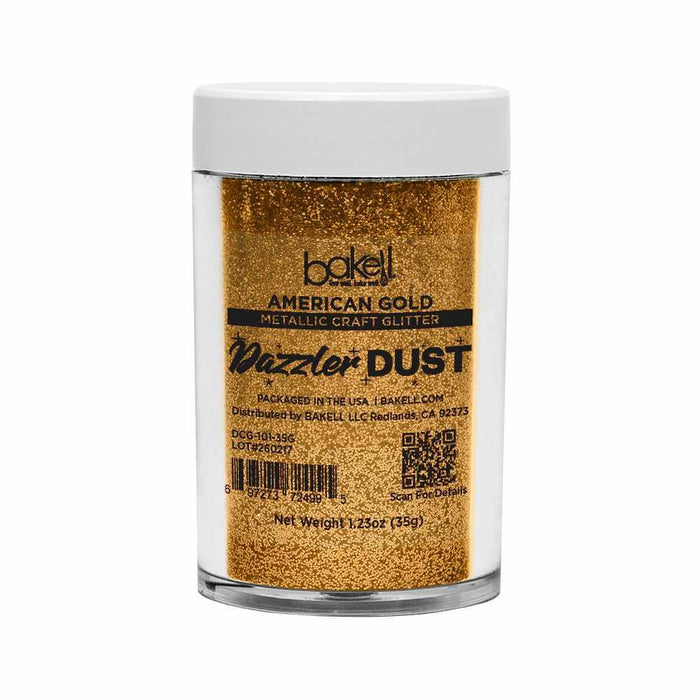 American Gold Ultrafine Metallic Craft Glitter Dazzler Dust | Premium Polyester Non-Toxic | Bakell-B2C_Dazzler Dust-bakell