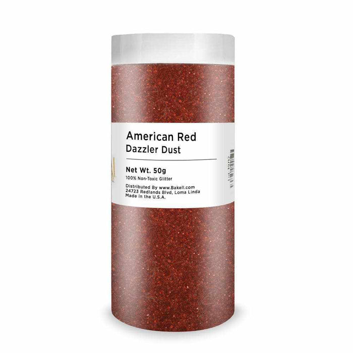 American Red Dazzler Dust | Edible Red Non-Toxic Glitter | Bakell