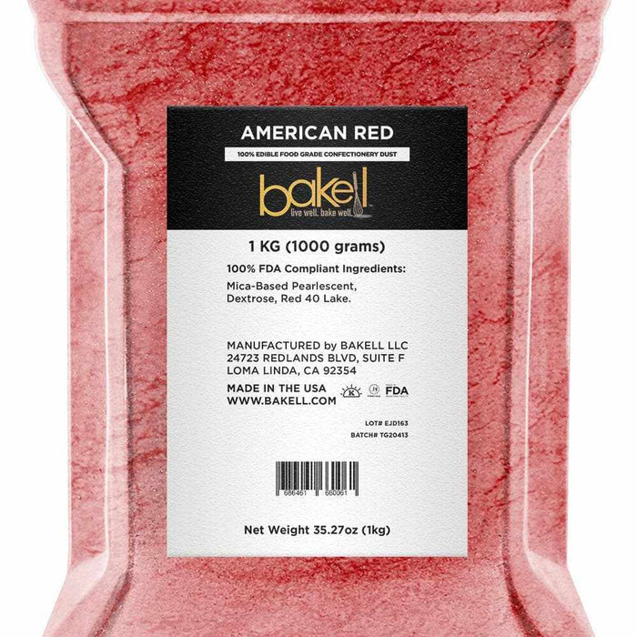 American Red Luster Dust Edible Pearlized | Bakell