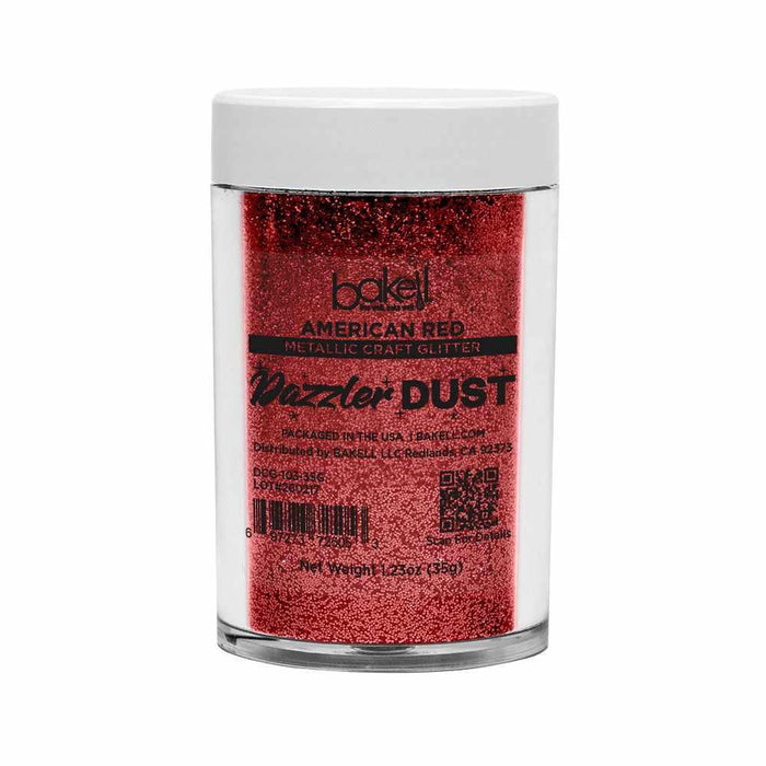 American Red Ultrafine Metallic Craft Glitter Dazzler Dust | Premium Polyester Non-Toxic | Bakell-B2C_Dazzler Dust-bakell