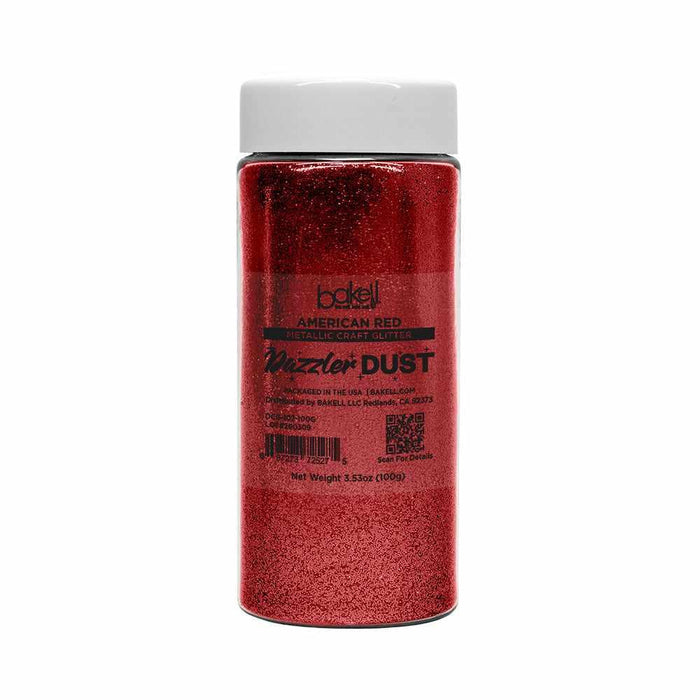 American Red Ultrafine Metallic Craft Glitter Dazzler Dust | Premium Polyester Non-Toxic | Bakell-B2C_Dazzler Dust-bakell