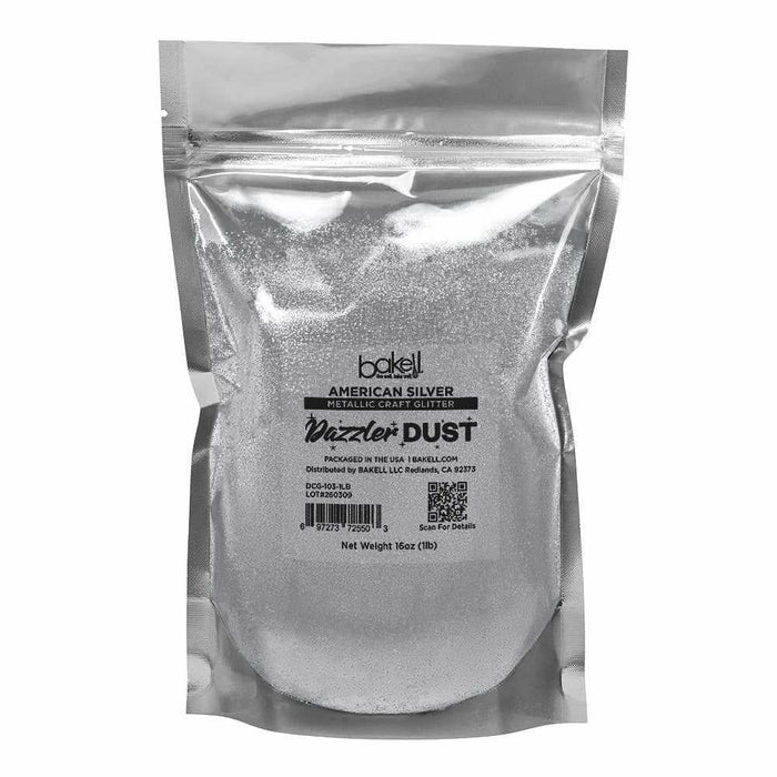 American Silver Ultrafine Metallic Craft Glitter Dazzler Dust | Premium Polyester Non-Toxic | Bakell-B2C_Dazzler Dust-bakell